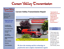 Tablet Screenshot of carsonvalleytransmission.com